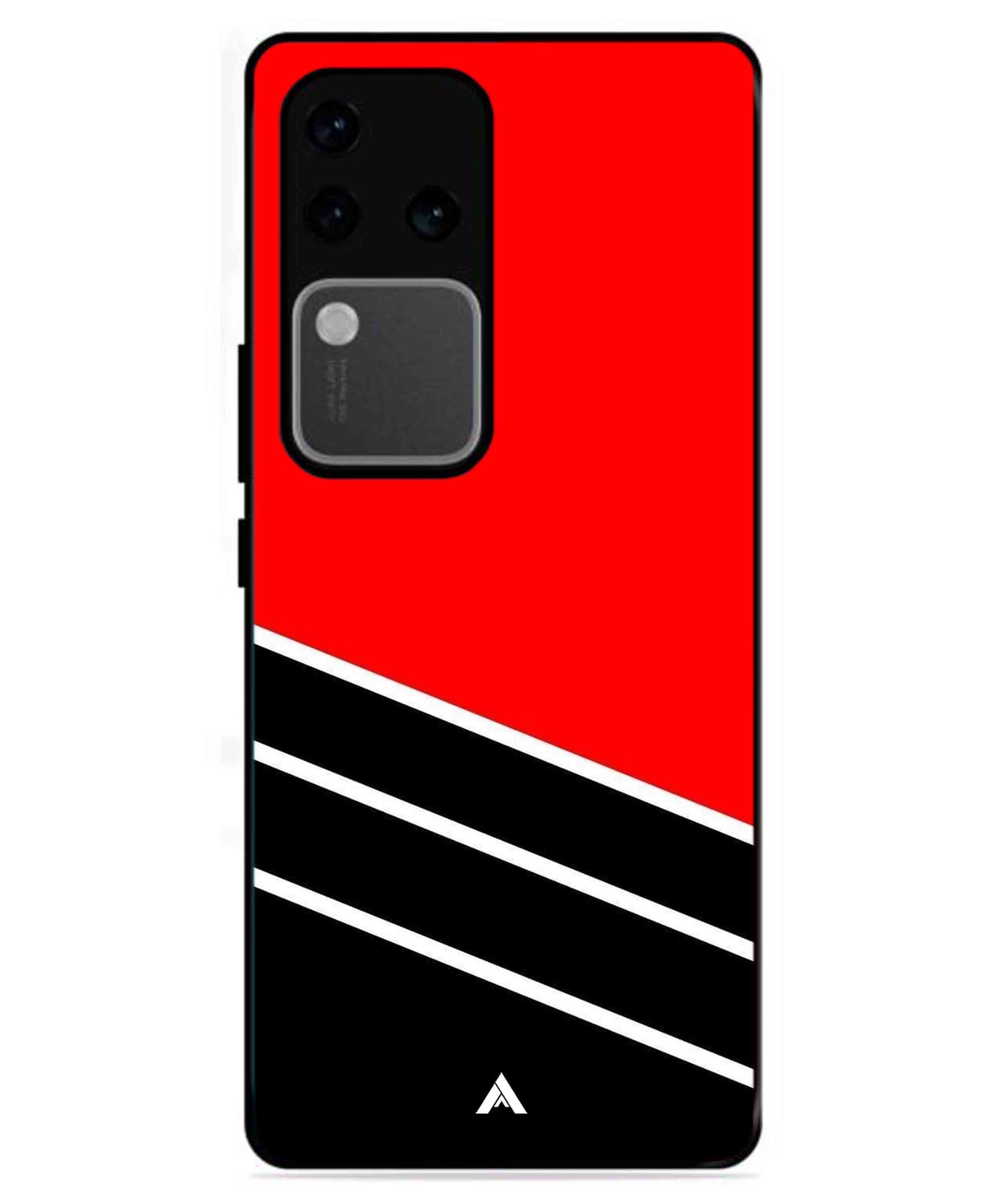 Stripe Pattern 7 Metal Back Cover Phone Case for Vivo v30 Pro