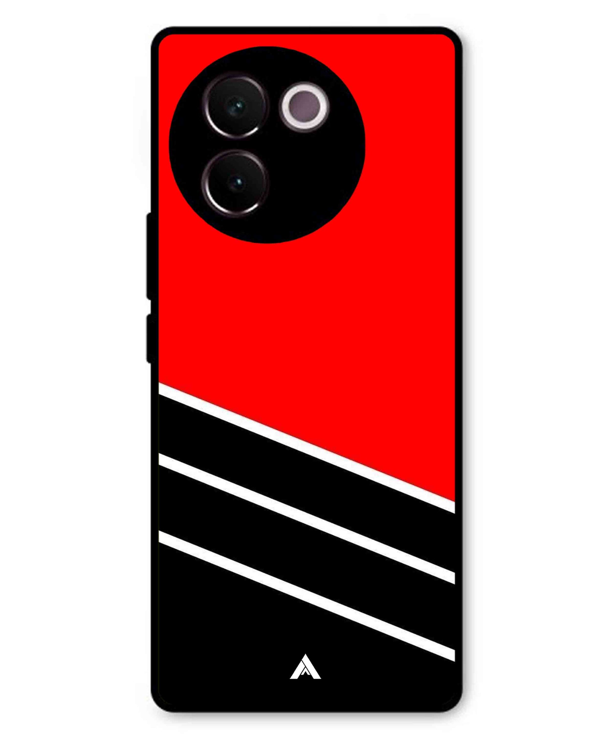 Stripe Pattern 7 Metal Back Cover Phone Case for Vivo v30e