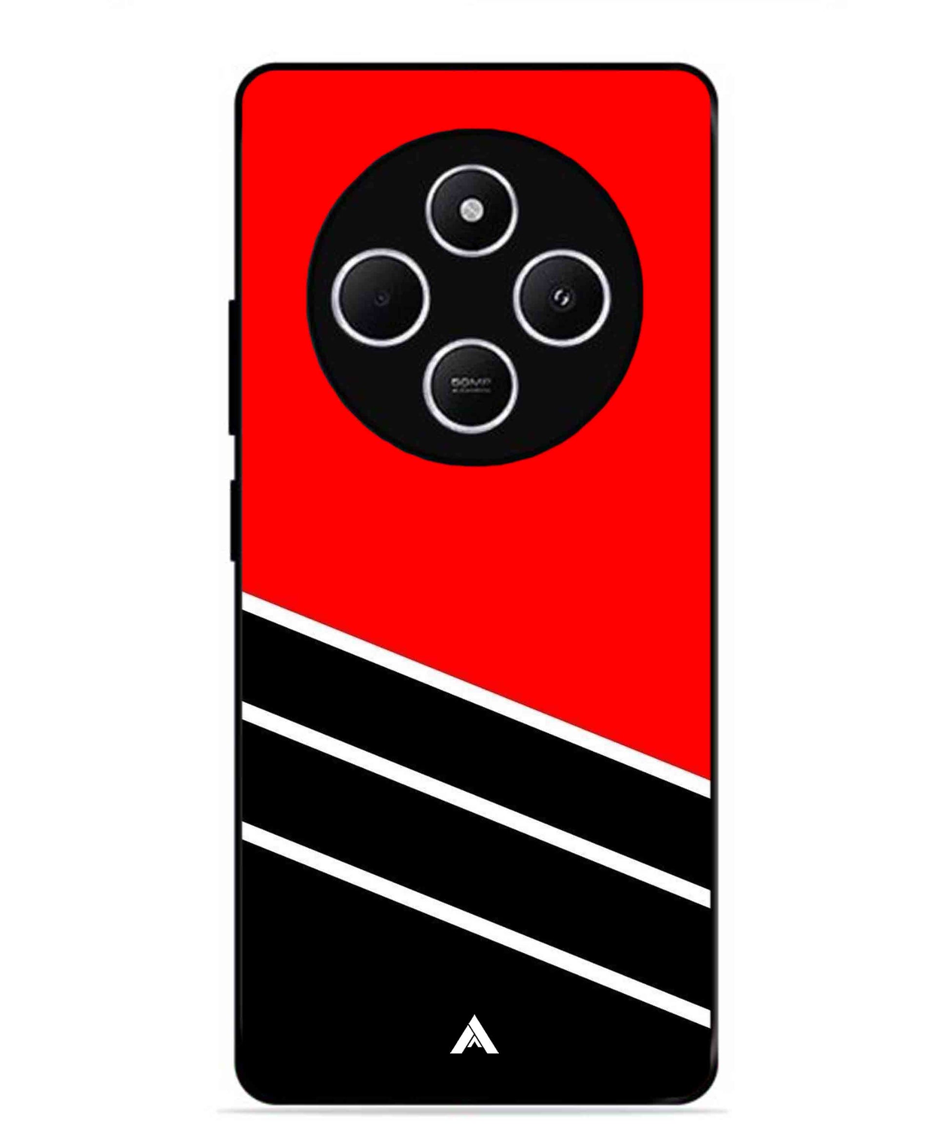 Stripe Pattern 7 Metal Back Cover Phone Case for Xiaomi Redmi 14C