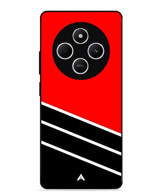 Stripe Pattern 7 Metal Back Cover Phone Case for Xiaomi Redmi 14C