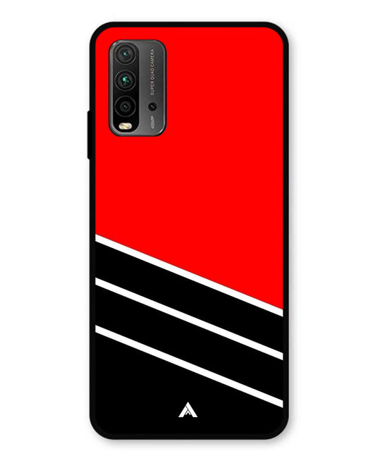 Stripe Pattern 7 Metal Back Cover Phone Case for Xiaomi Redmi 9 Power