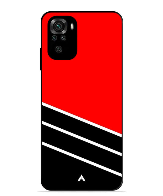 Stripe Pattern 7 Metal Back Cover Phone Case for Xiaomi Redmi Note 10