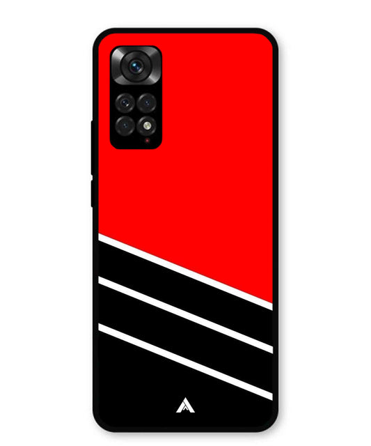 Stripe Pattern 7 Metal Back Cover Phone Case for Xiaomi Redmi Note 11