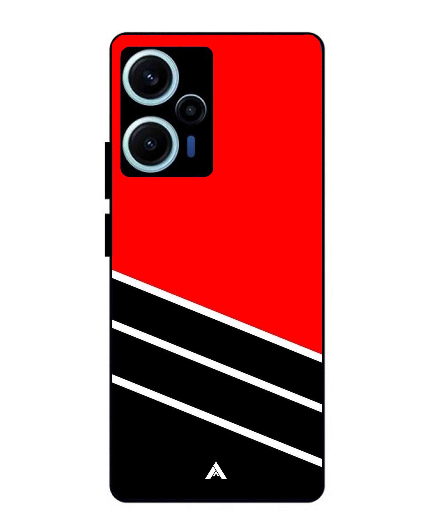 Stripe Pattern 7 Metal Back Cover Phone Case for Xiaomi Redmi Note 12 Turbo