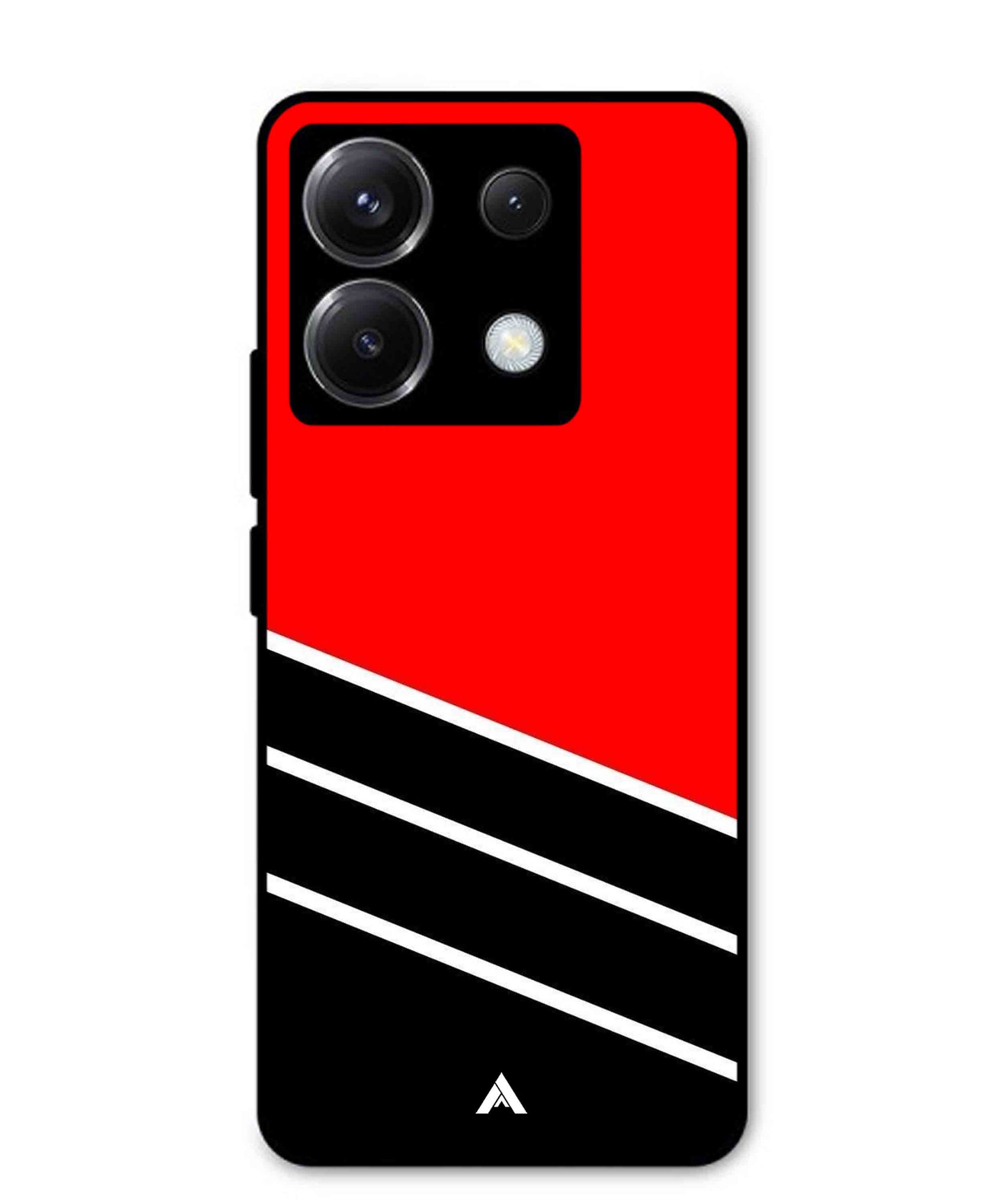 Stripe Pattern 7 Metal Back Cover Phone Case for Xiaomi Redmi Note 13