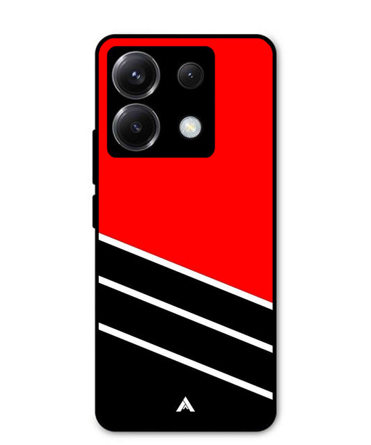 Stripe Pattern 7 Metal Back Cover Phone Case for Xiaomi Redmi Note 13 Pro