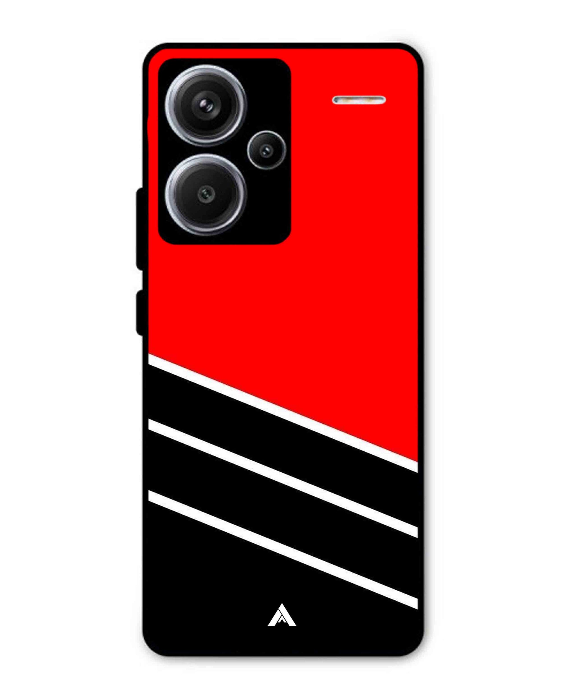 Stripe Pattern 7 Metal Back Cover Phone Case for Xiaomi Redmi Note 13 Pro Plus