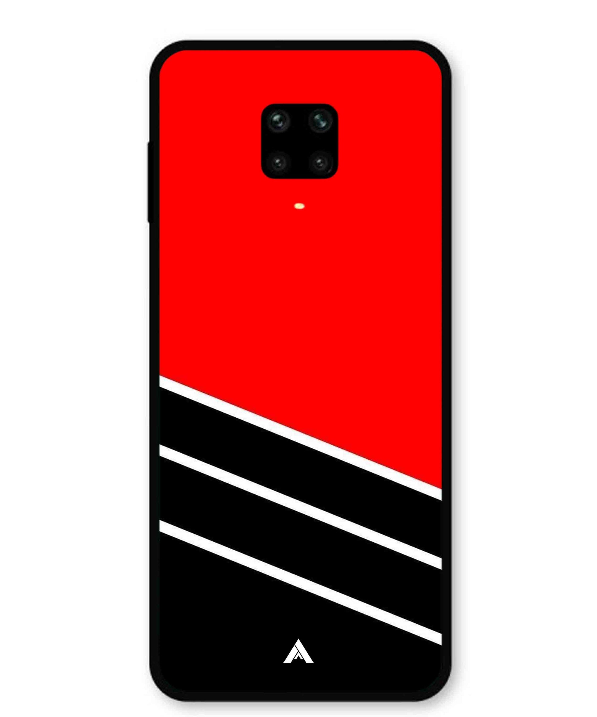 Stripe Pattern 7 Metal Back Cover Phone Case for Xiaomi Redmi Note 9 Pro
