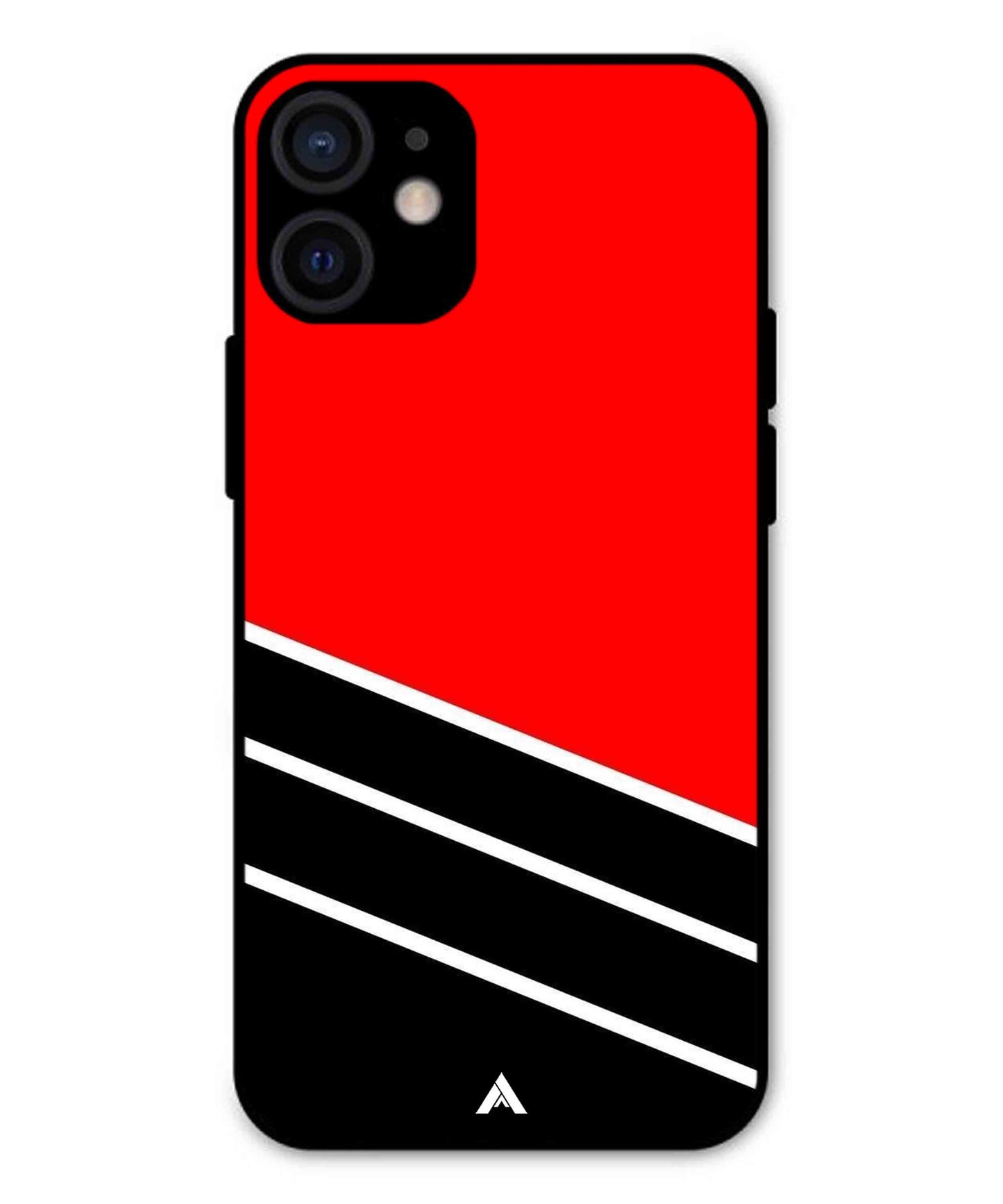 Stripe Pattern 7 Metal Back Cover Phone Case for iPhone 12 Mini