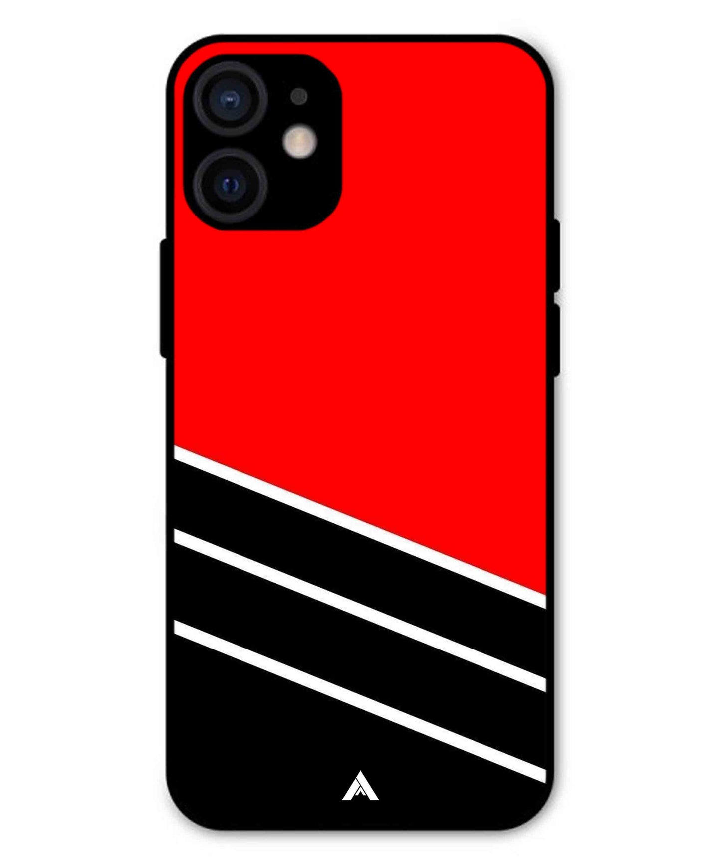 Stripe Pattern 7 Metal Back Cover Phone Case for iPhone 13 Mini