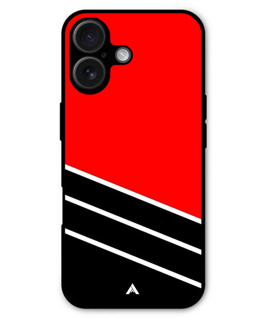 Stripe Pattern 7 Metal Back Cover Phone Case for iPhone 16
