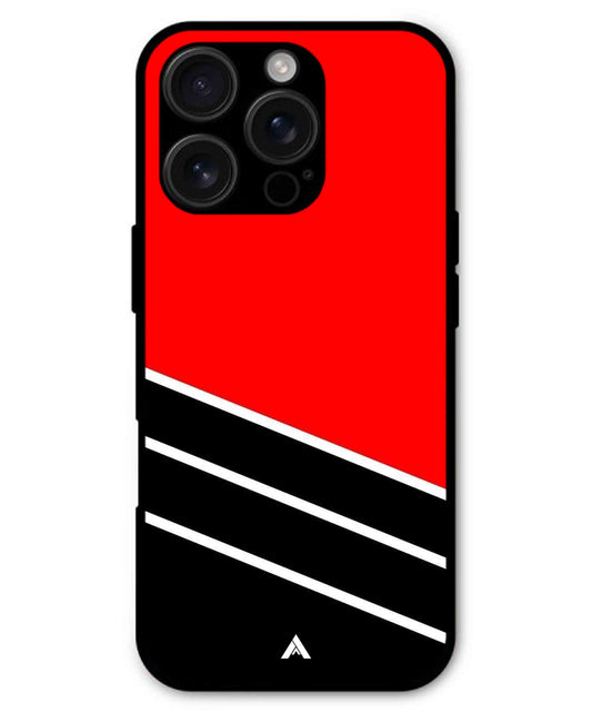 Stripe Pattern 7 Metal Back Cover Phone Case for iPhone 16 ProMax