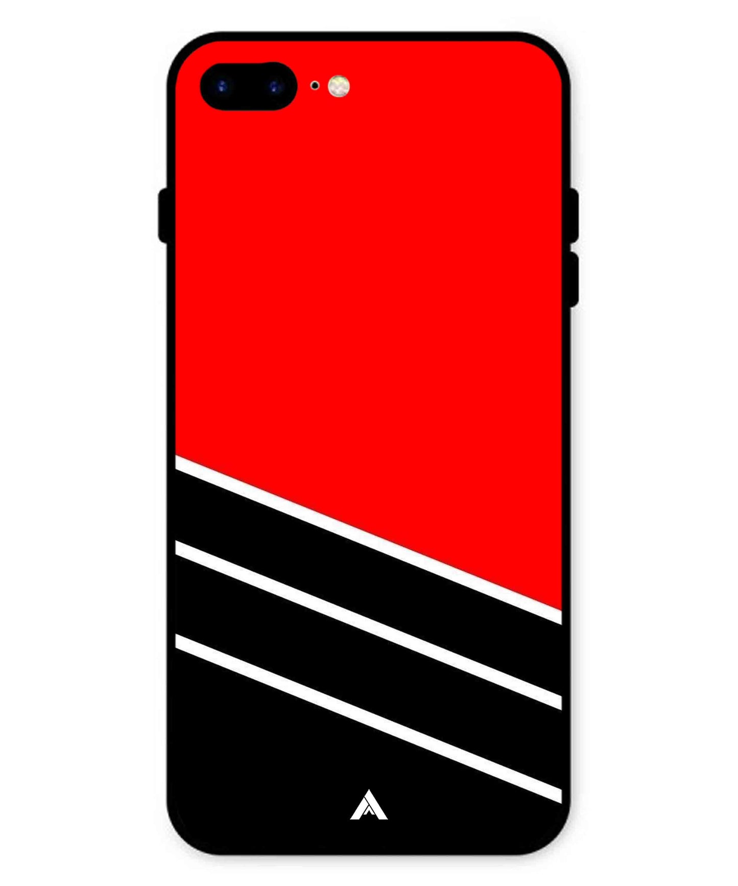 Stripe Pattern 7 Metal Back Cover Phone Case for iPhone 8 Plus