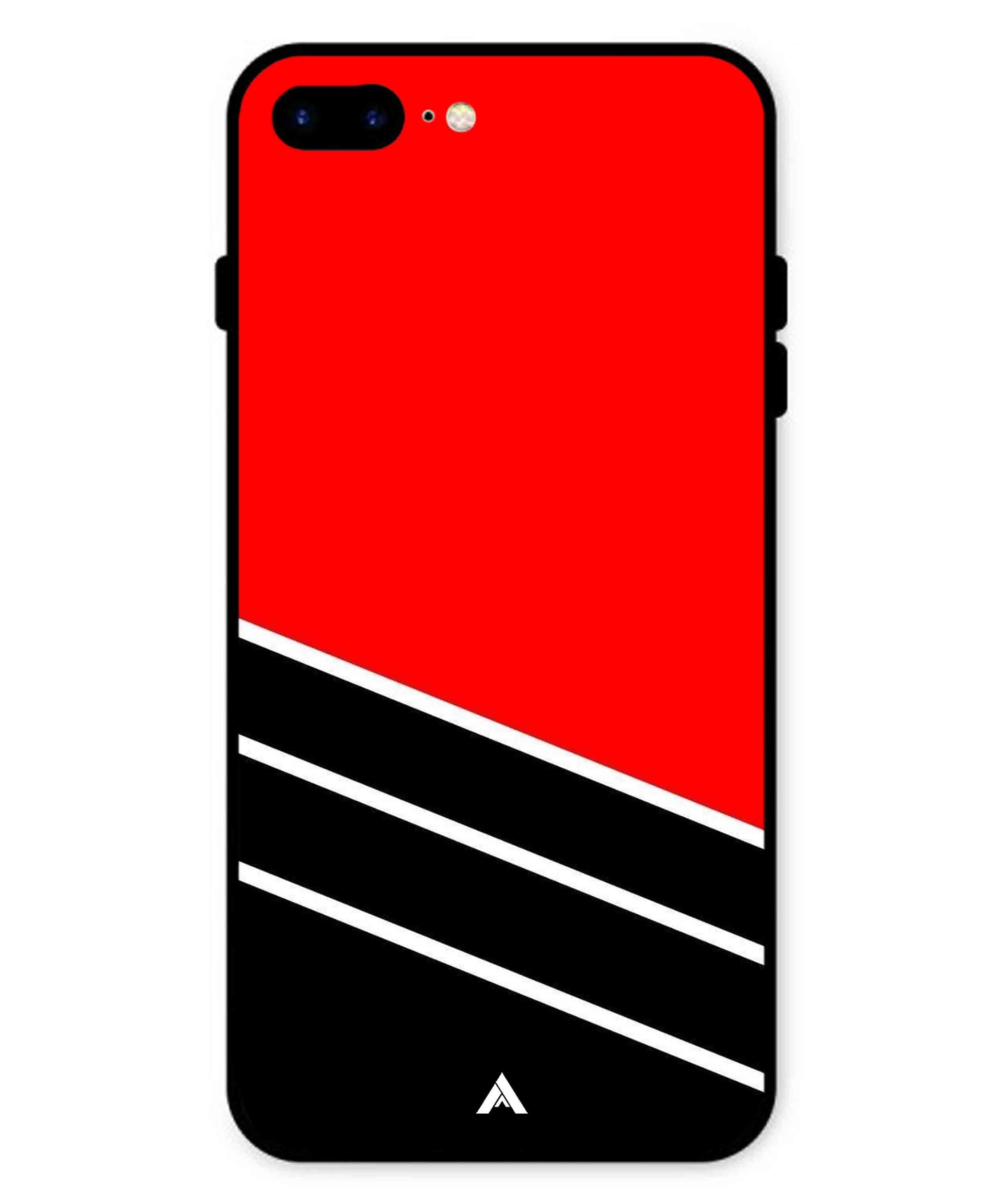 Stripe Pattern 7 Metal Back Cover Phone Case for iPhone 8 Plus