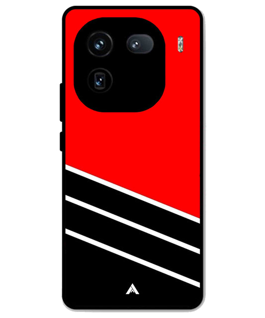 Stripe Pattern 7 Metal Back Cover Phone Case for iQOO 12