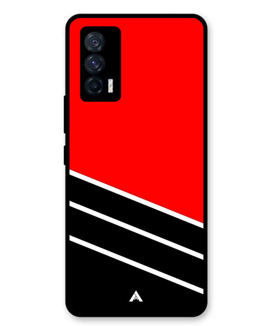 Stripe Pattern 7 Metal Back Cover Phone Case for iQOO 7