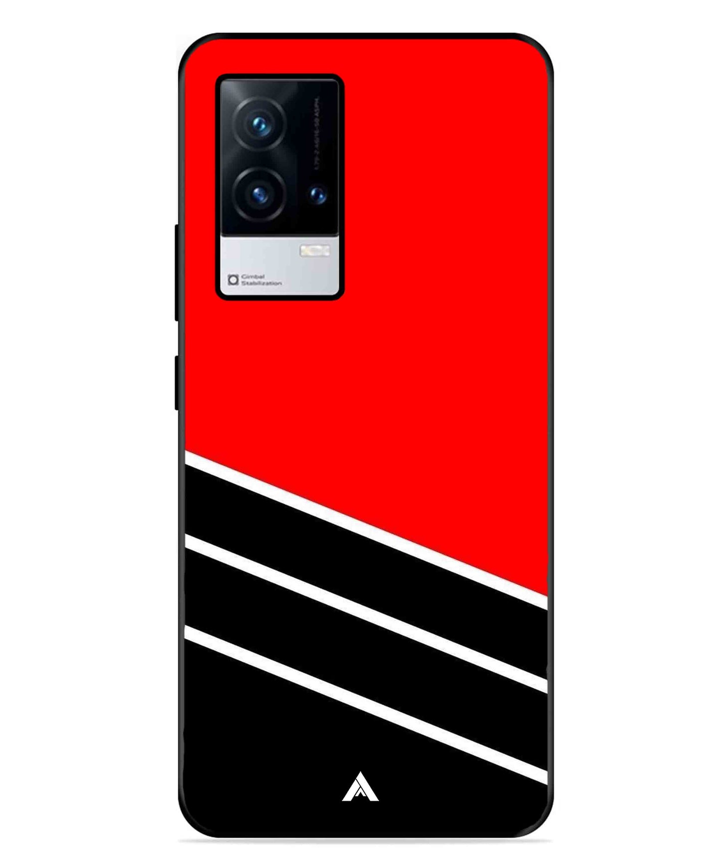 Stripe Pattern 7 Metal Back Cover Phone Case for iQOO 8