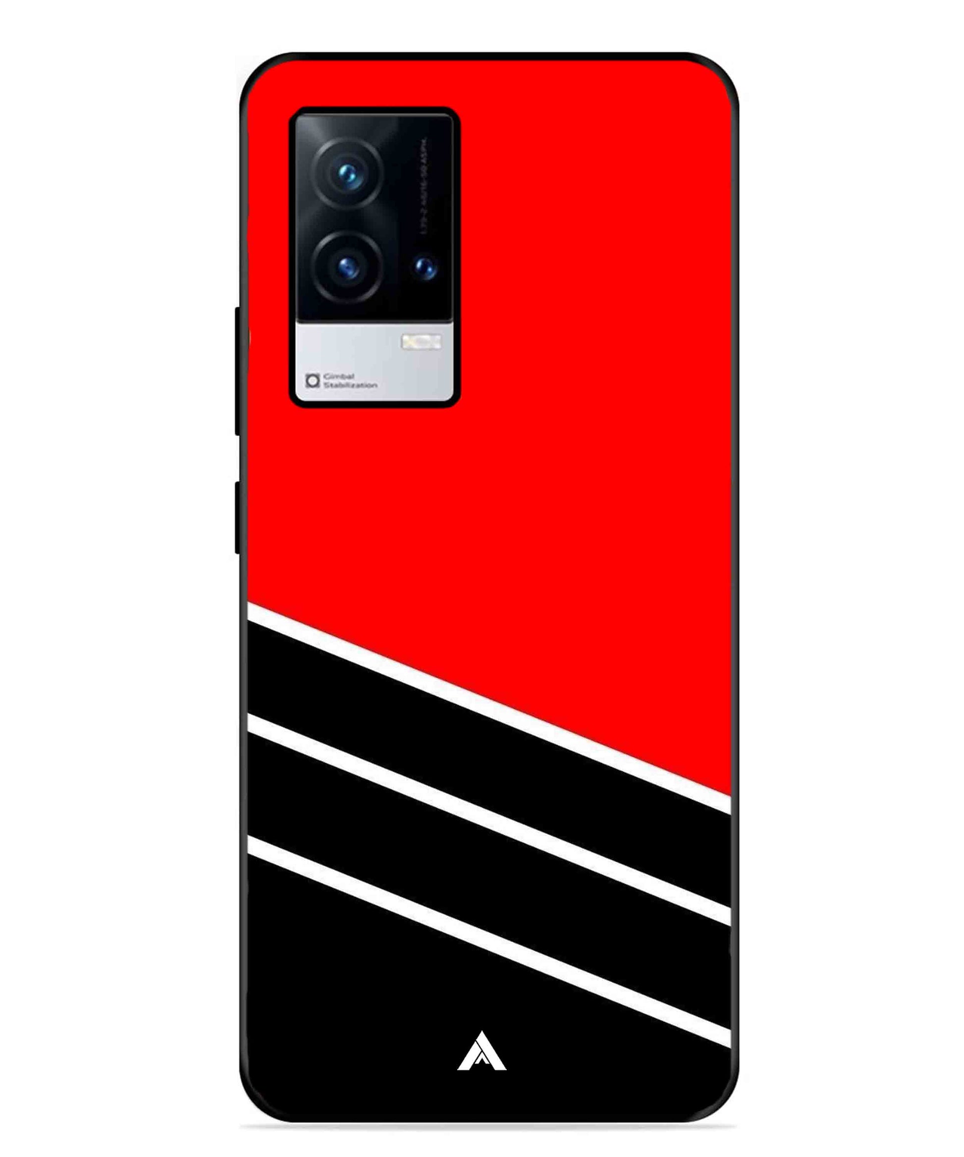 Stripe Pattern 7 Metal Back Cover Phone Case for iQOO 9