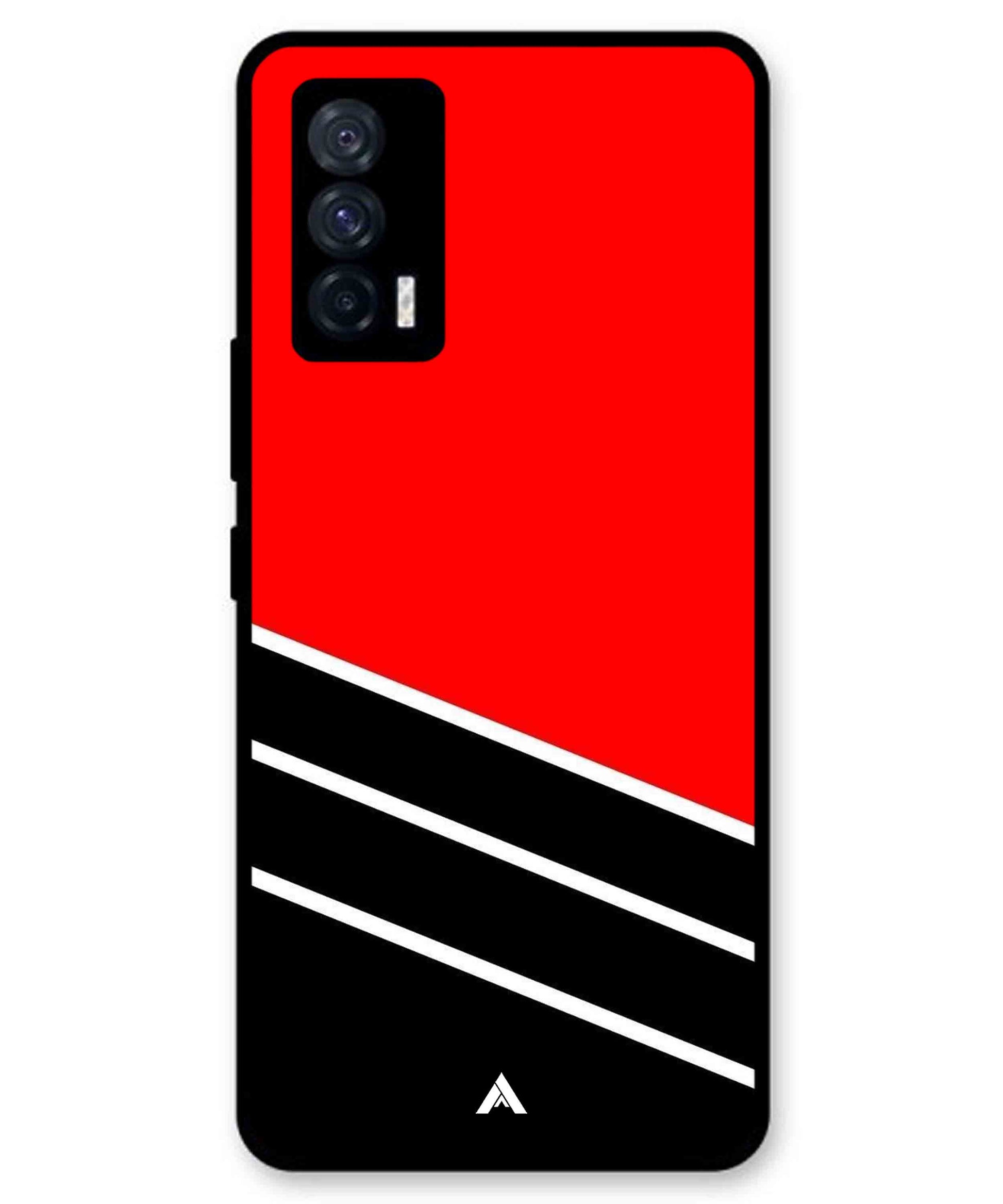 Stripe Pattern 7 Metal Back Cover Phone Case for iQOO Neo 5
