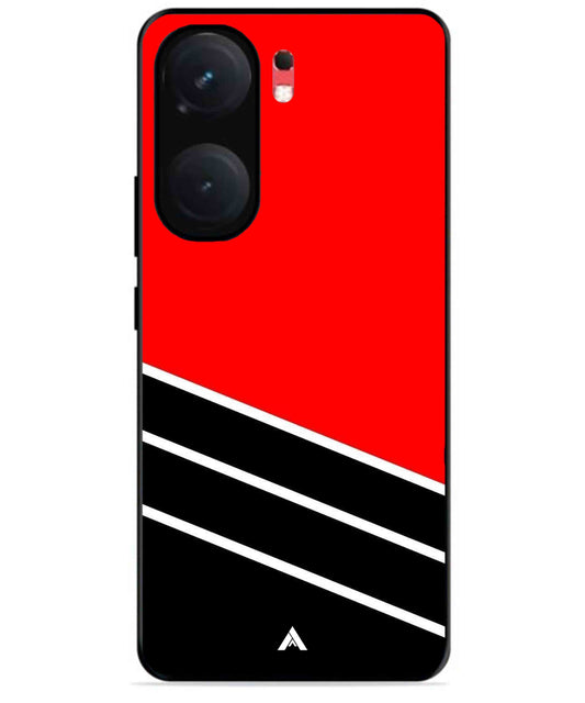 Stripe Pattern 7 Metal Back Cover Phone Case for iQOO Neo 9 Pro