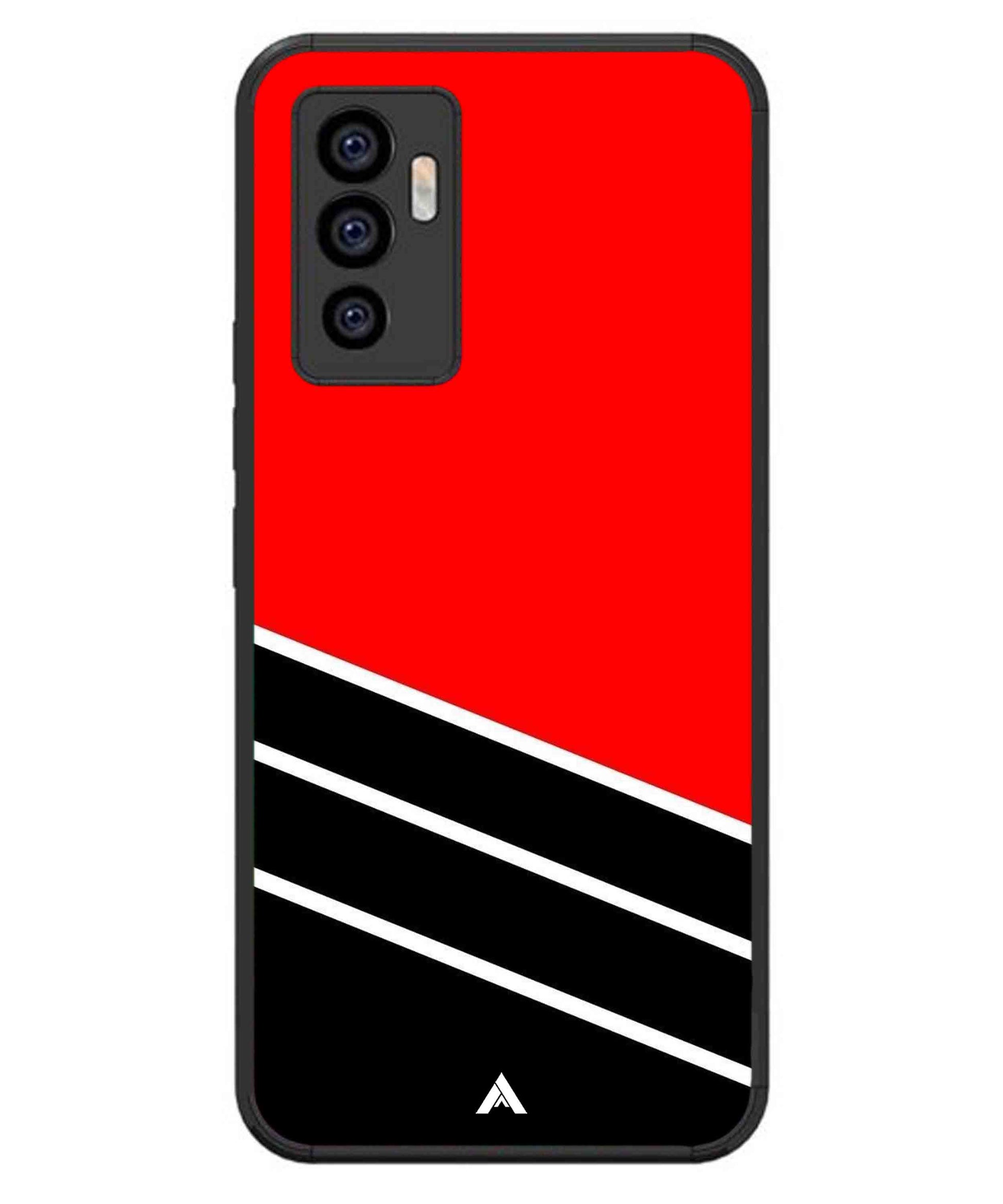 Stripe Pattern 7 Metal Back Cover Phone Case for iQOO Z6