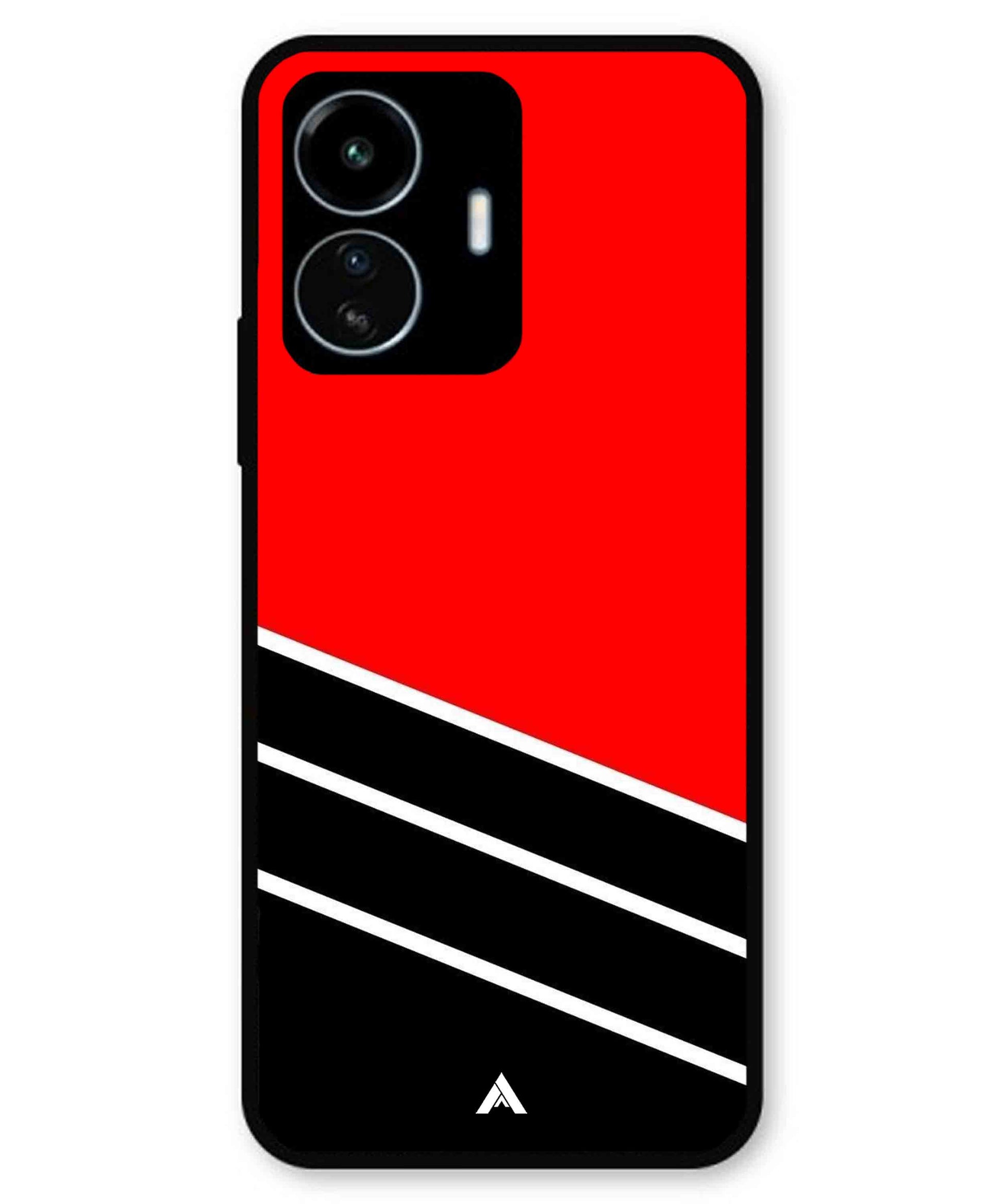 Stripe Pattern 7 Metal Back Cover Phone Case for iQOO Z6 Lite
