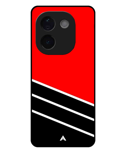 Stripe Pattern 7 Metal Back Cover Phone Case for iQOO Z9s Pro