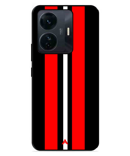 Stripe Pattern 8 Metal Back Cover Phone Case for IQOO Z6 Pro