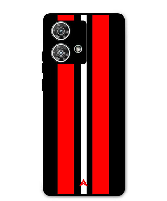 Stripe Pattern 8 Metal Back Cover Phone Case for Moto Edge 40 Neo