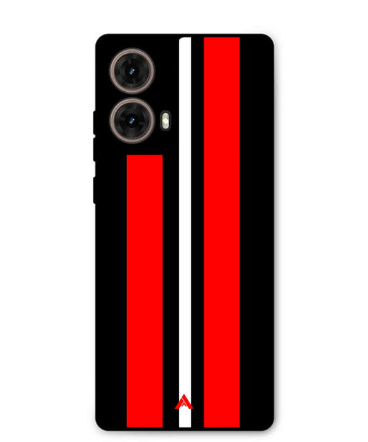 Stripe Pattern 8 Metal Back Cover Phone Case for Moto Edge 50 Fusion