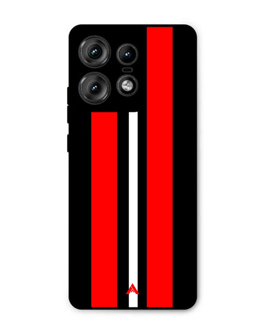 Stripe Pattern 8 Metal Back Cover Phone Case for Moto Edge 50 Pro