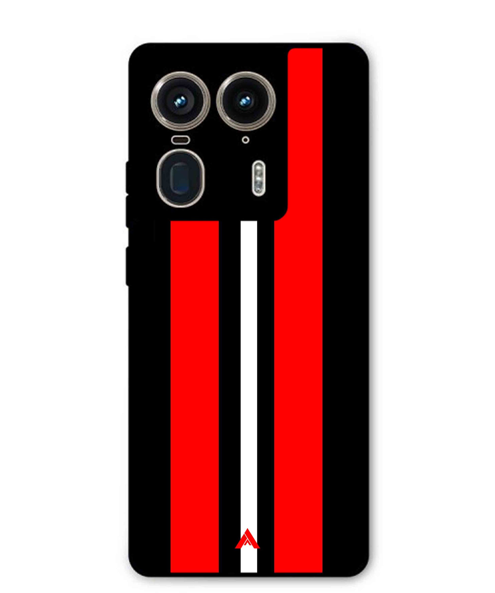 Stripe Pattern 8 Metal Back Cover Phone Case for Moto Edge 50 Ultra