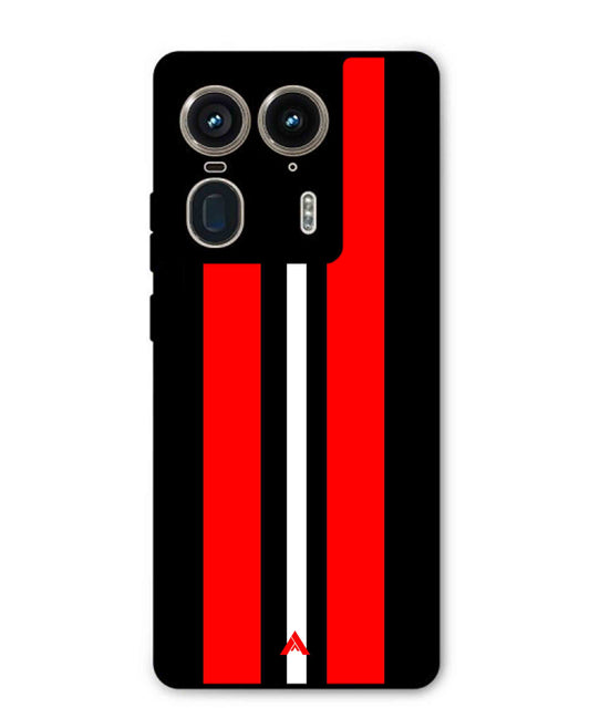 Stripe Pattern 8 Metal Back Cover Phone Case for Moto Edge 50 Ultra