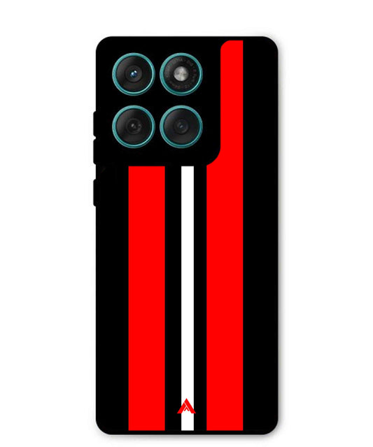 Stripe Pattern 8 Metal Back Cover Phone Case for Moto Edge 60 Fusion