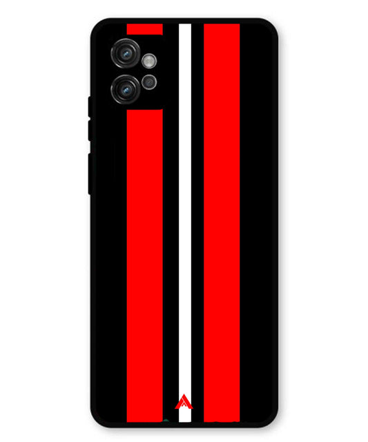 Stripe Pattern 8 Metal Back Cover Phone Case for Moto G32