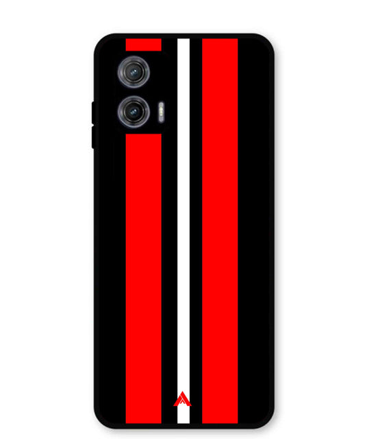 Stripe Pattern 8 Metal Back Cover Phone Case for Moto G73