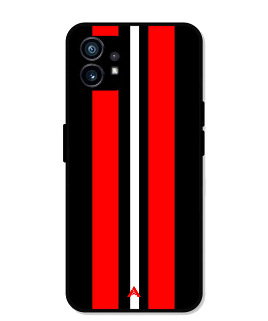 Stripe Pattern 8 Metal Back Cover Phone Case for Nothing Phone 1