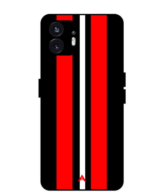 Stripe Pattern 8 Metal Back Cover Phone Case for Nothing Phone 2a