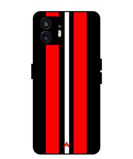 Stripe Pattern 8 Metal Back Cover Phone Case for Nothing Phone 2a Plus