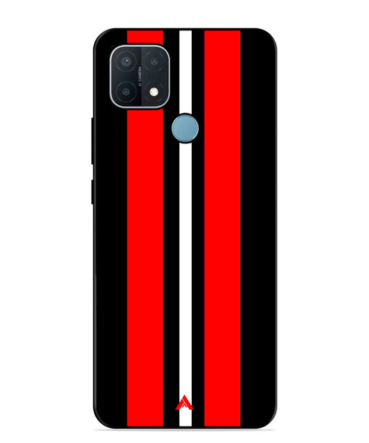 Stripe Pattern 8 Metal Back Cover Phone Case for OPPO A15