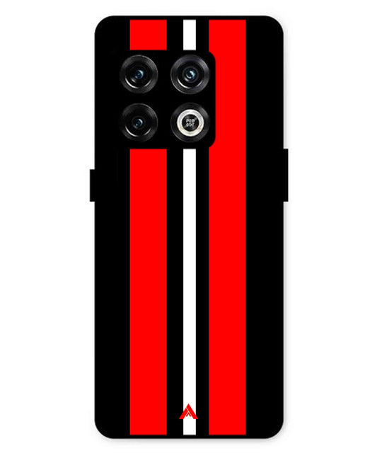 Stripe Pattern 8 Metal Back Cover Phone Case for Oneplus 10 Pro