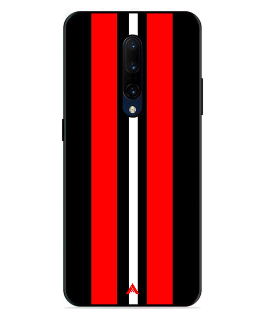 Stripe Pattern 8 Metal Back Cover Phone Case for Oneplus 7 Pro