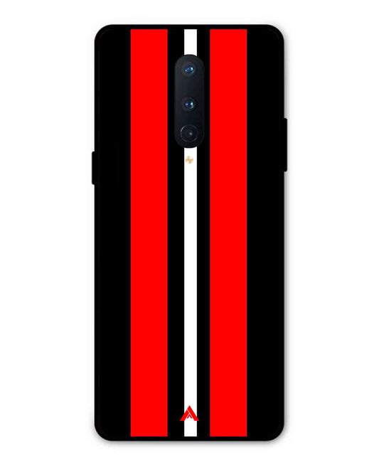 Stripe Pattern 8 Metal Back Cover Phone Case for Oneplus 8