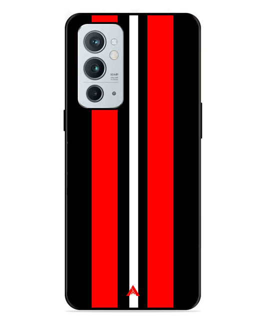 Stripe Pattern 8 Metal Back Cover Phone Case for Oneplus 9RT