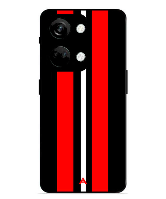 Stripe Pattern 8 Metal Back Cover Phone Case for Oneplus Nord 3