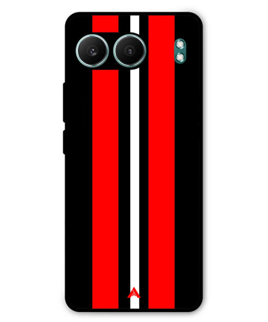 Stripe Pattern 8 Metal Back Cover Phone Case for Oneplus Nord 4