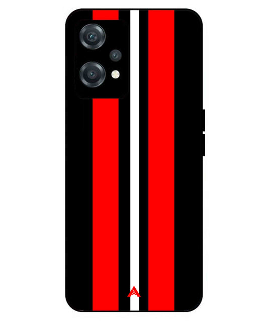 Stripe Pattern 8 Metal Back Cover Phone Case for Oneplus Nord CE 2 Lite