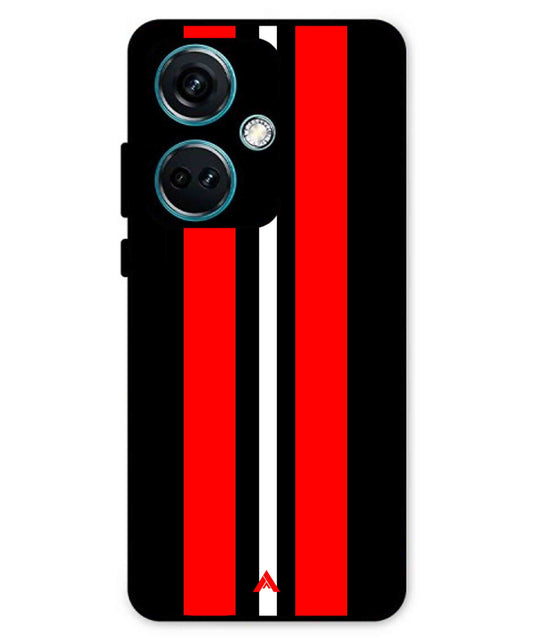 Stripe Pattern 8 Metal Back Cover Phone Case for Oneplus Nord CE 3