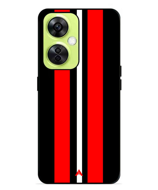 Stripe Pattern 8 Metal Back Cover Phone Case for Oneplus Nord CE 3 Lite