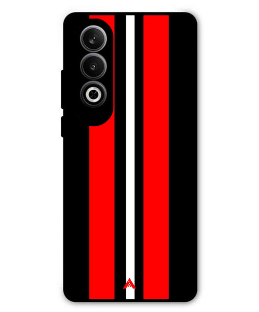 Stripe Pattern 8 Metal Back Cover Phone Case for Oneplus Nord CE 4